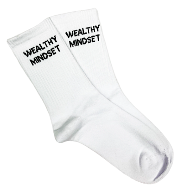 The one size fits crew socks is good for everyday wear.  It comes in black and white with our brand name printed on the soles.