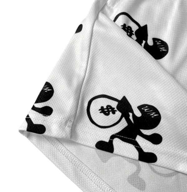 These unisex white mesh shorts are made for comfort and to be versatile. They are perfect for playing sports or to rock on a chill day. It is made with premium materials featuring a high quality print of signature logo.